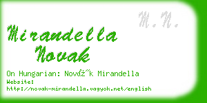 mirandella novak business card
